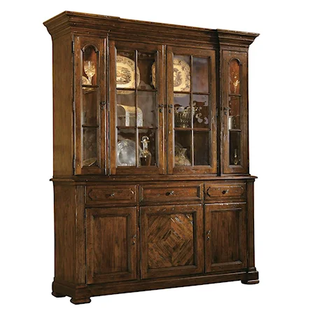 Paneled Glass-Front China Cabinet